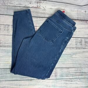 Spanx Denim Jeggings Jeans Blue Stretch Pull-On Lg